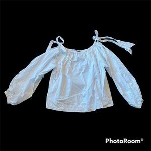 Haute Rogue white sexy tie blouse shirt